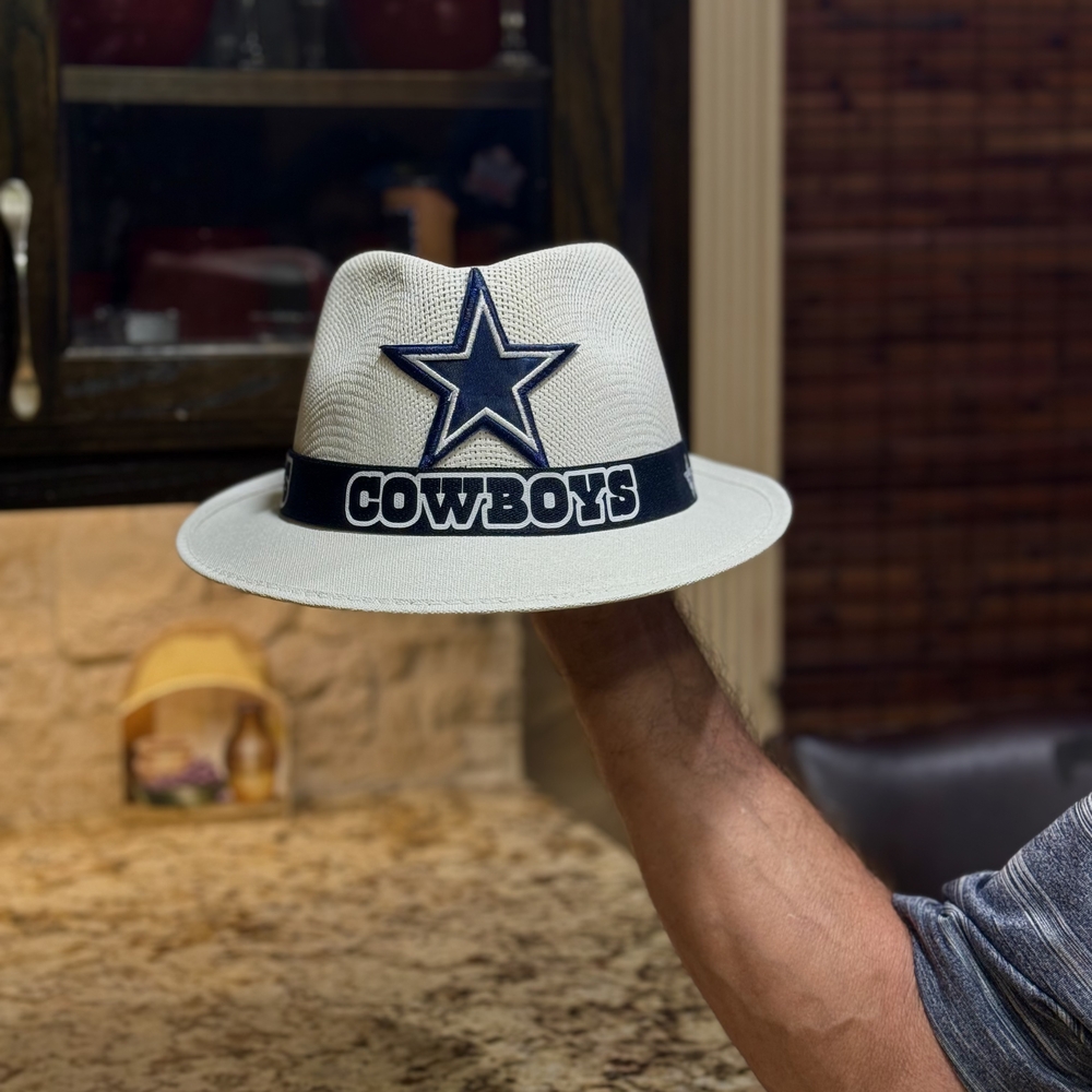 Cowboys White Fedora Hat